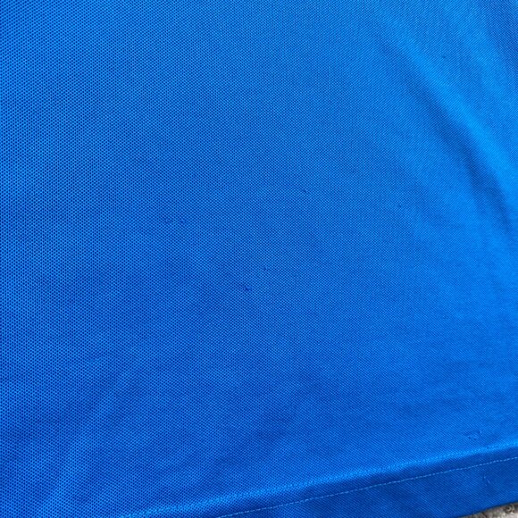 Vintage J. Lindberg Golf Shirt Men Large L Blue White Polo Pulls on Fabric Look - Picture 8 of 13